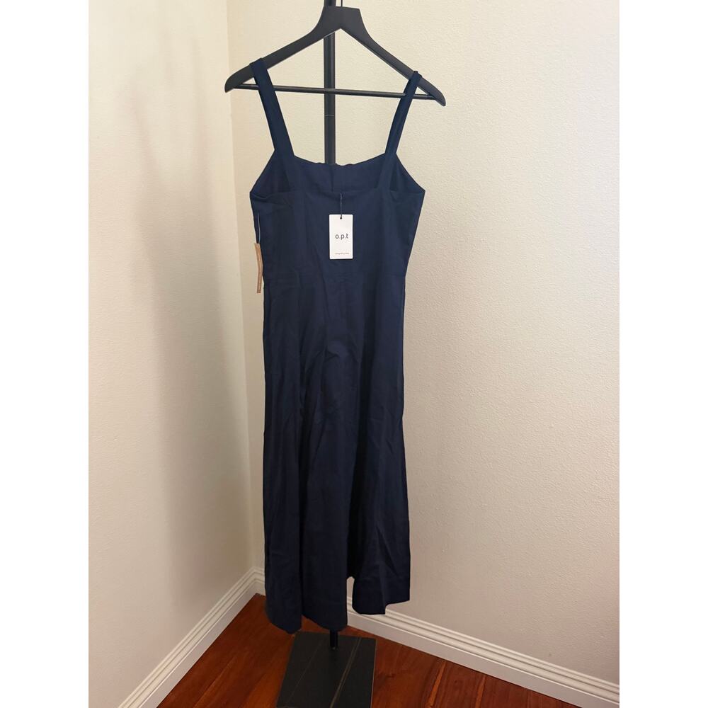 New O.P.T blue cotton maxi dress $222 sz 4 - Picture 4 of 4